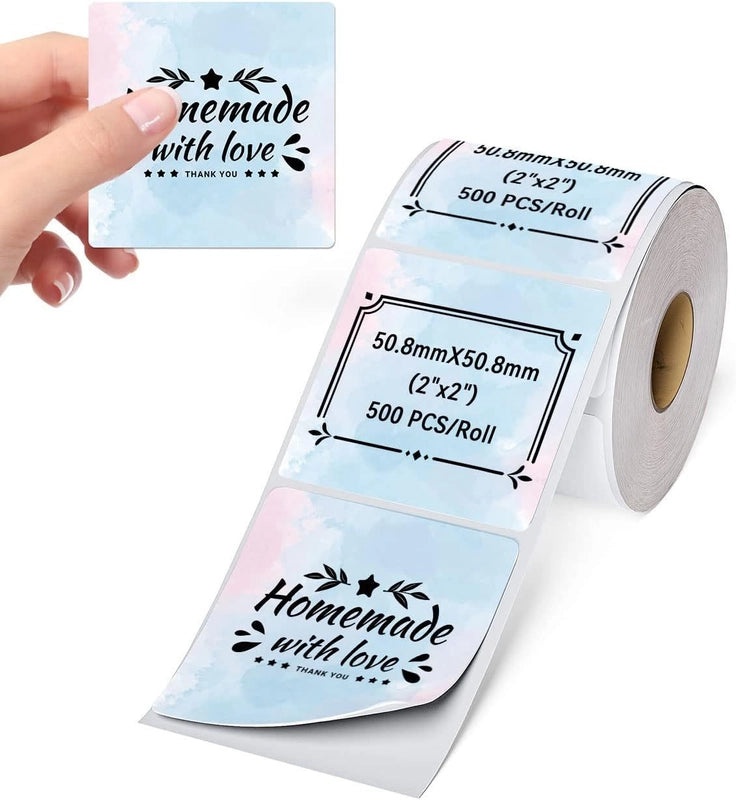 Phomemo Round Waterproof Thermal Label Paper Self-Adhesive Electronic Logistics Shipping Labels|打印耗材