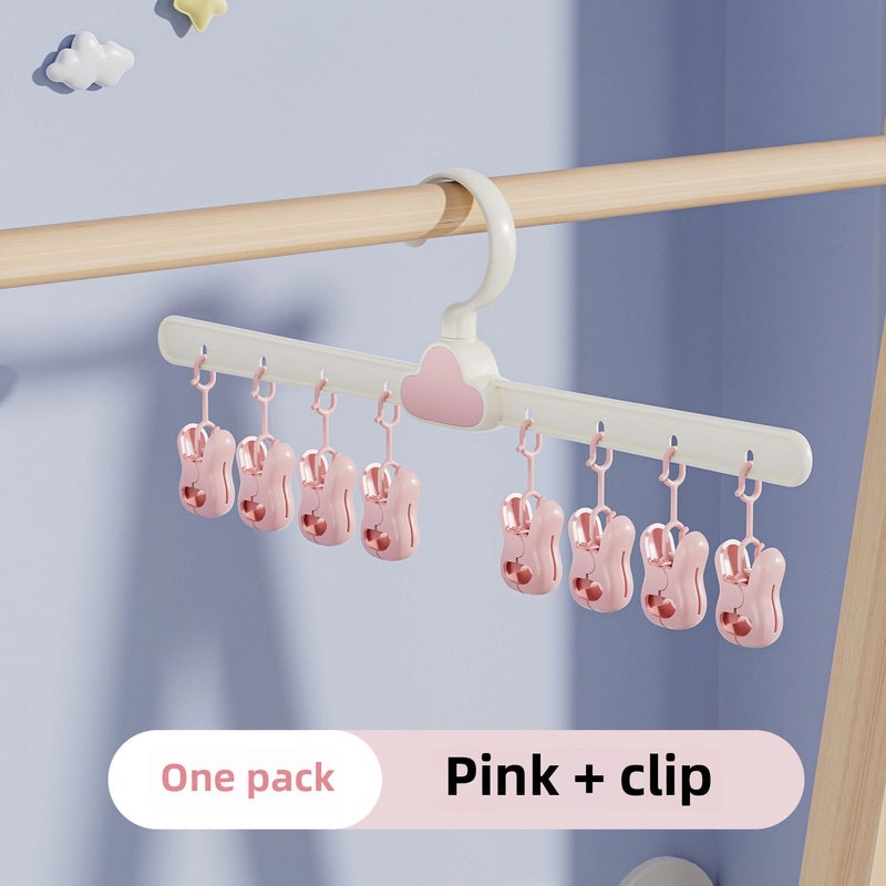 Multifunctional Retractable Baby Clothes Hanger with Trouser Clip for Newborn and Children | Baby & Kids Accessories