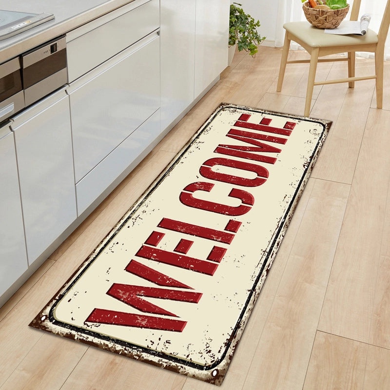 Casual Letter Print Polyester Bathroom Floor Mat Non-Slip Bath Rug | Home Decor & Bath Accessories