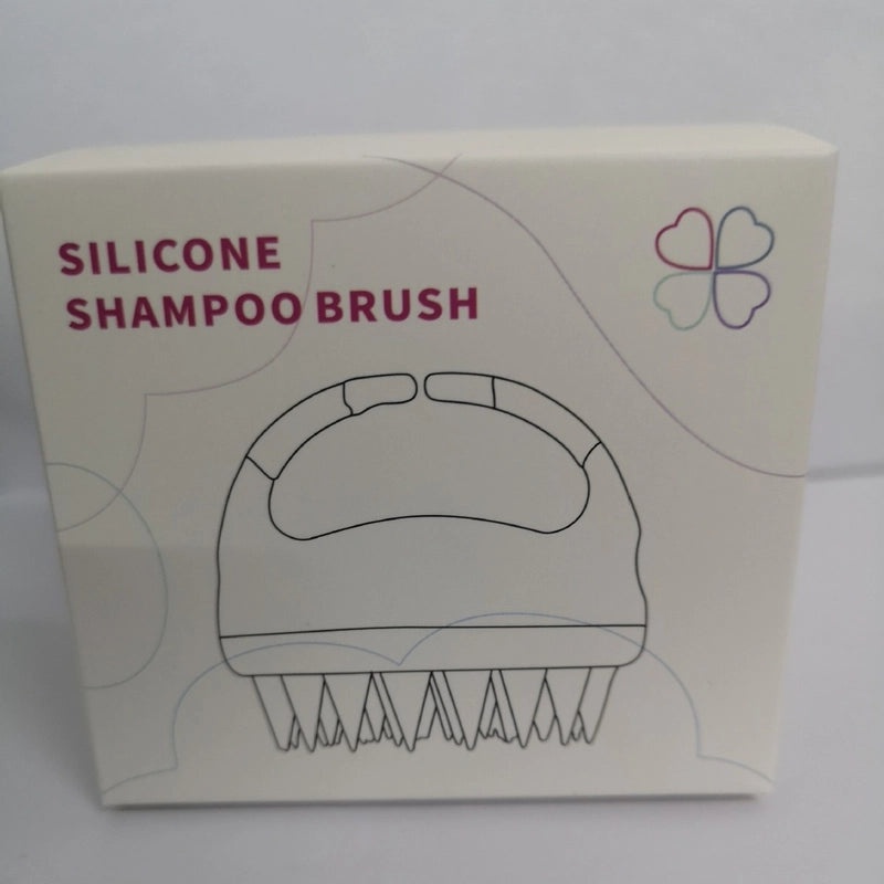 Silicone Handheld Shampoo Brush for Scalp Massage and Bath Cleaning | Hair Care & Styling Tools