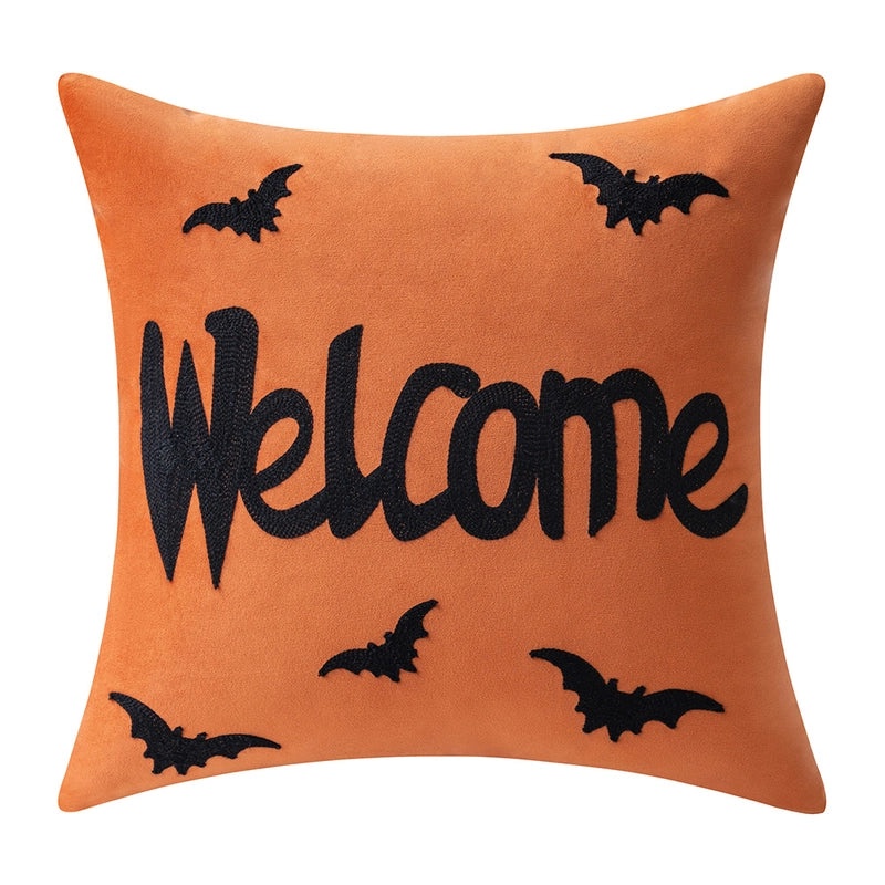 Halloween Minimalist Letter Polyester Pillow Covers for Couch Sofa Decor|Home Decor Pillows