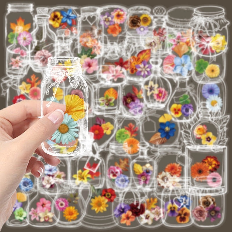 Floral Pet-Themed Pastoral Stickers Set|Home Decor & Stationery