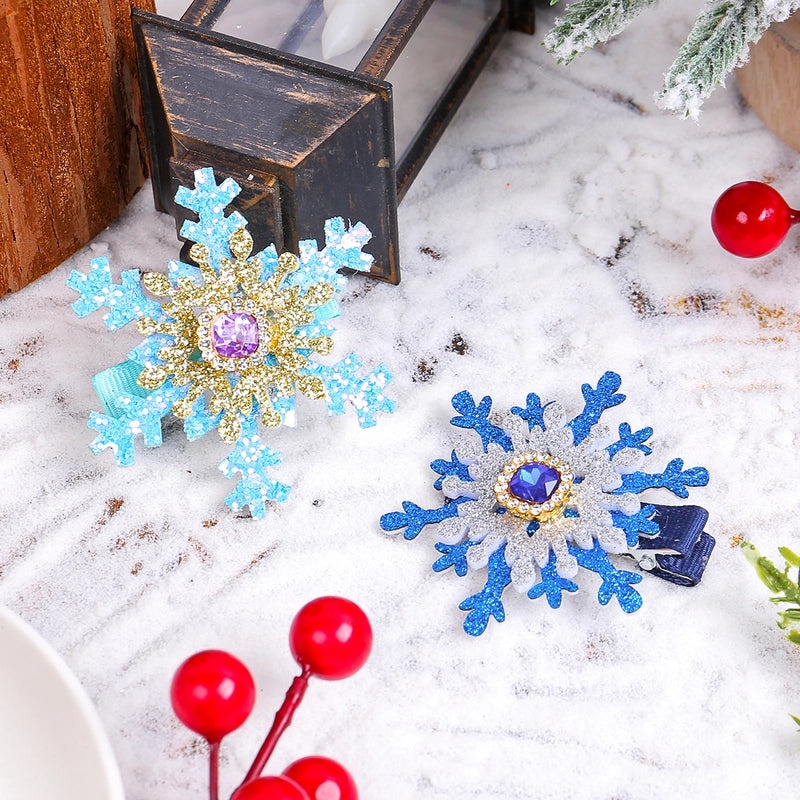 Christmas Snowflake Hairpin Cute Holiday Festival Plastic Accessory|Hair Accessories