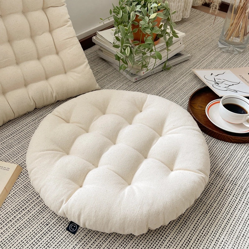 Stylish Simple Solid Color Cotton Blend Seat Cushion for Home and Office|Home Decor & Seating Accessories