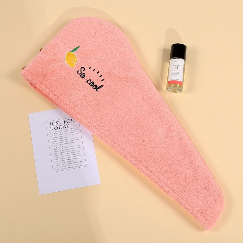 Super Absorbent Coral Fleece Ladies Quick-Dry Turban Cap Double-Layer Shower Hair Towel|Bath Accessories