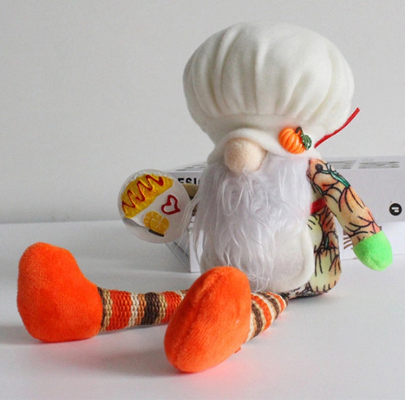 White Hat Doll Sitting Pose Cake Plate Decoration | Home Decor Accessories