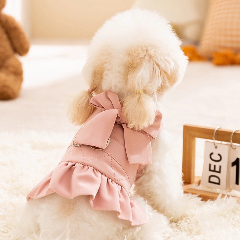 Cozy Flannel Solid Color Bow Tie Pet Apparel|Pet Clothing & Accessories