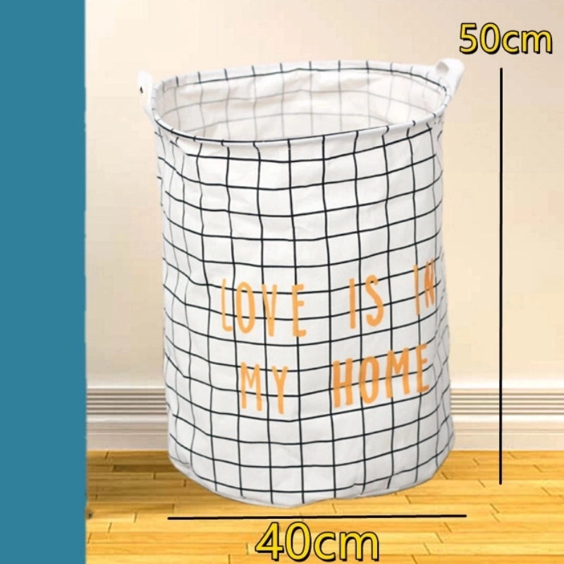 Geometric Animal Print Cotton Linen Storage Basket Minimalist Style|Home Storage & Organization