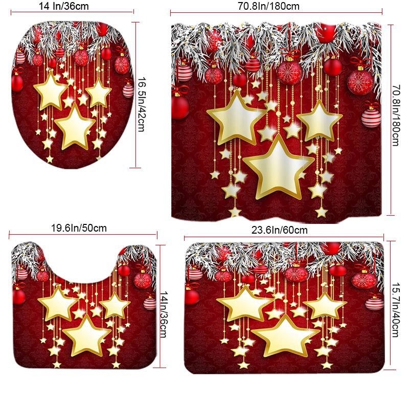 Christmas Santa Claus Star Letter Party Decor Modern Classic Style Polyester Accessories|Holiday Party Supplies