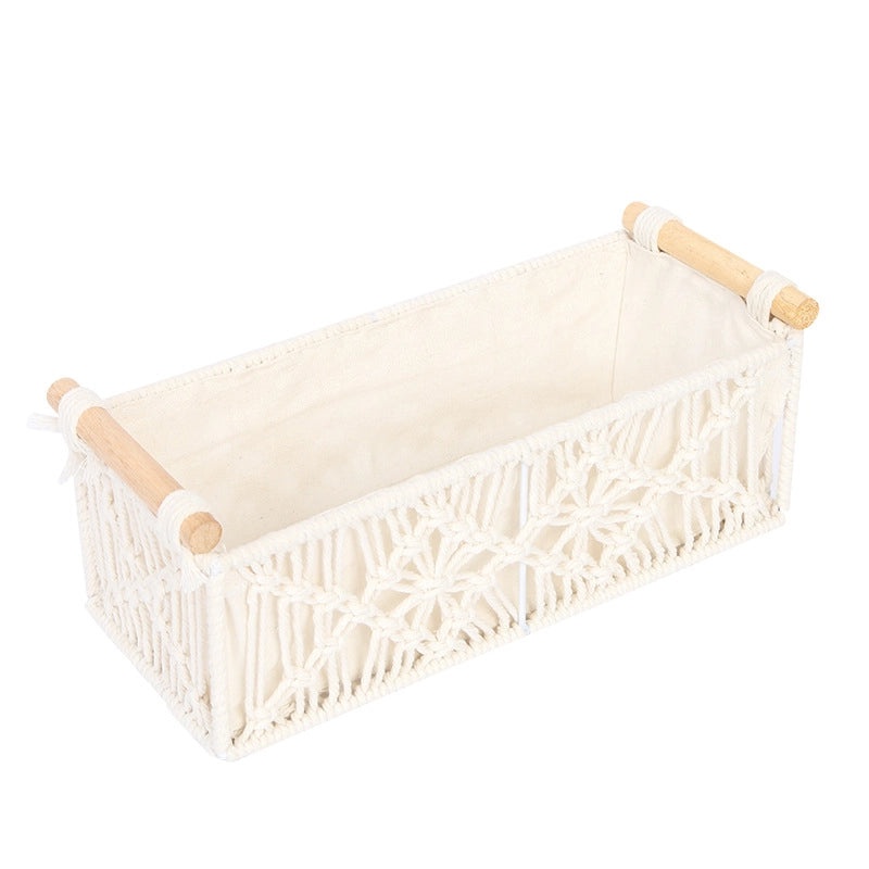 Cotton Rope Tissue Box Holder in Solid Color, Casual and Durable | Home Decor Accessories
