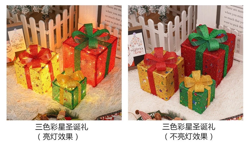 Festive Christmas Gift Box Indoor Decorative Lights for Family Gatherings|Holiday Home Decor