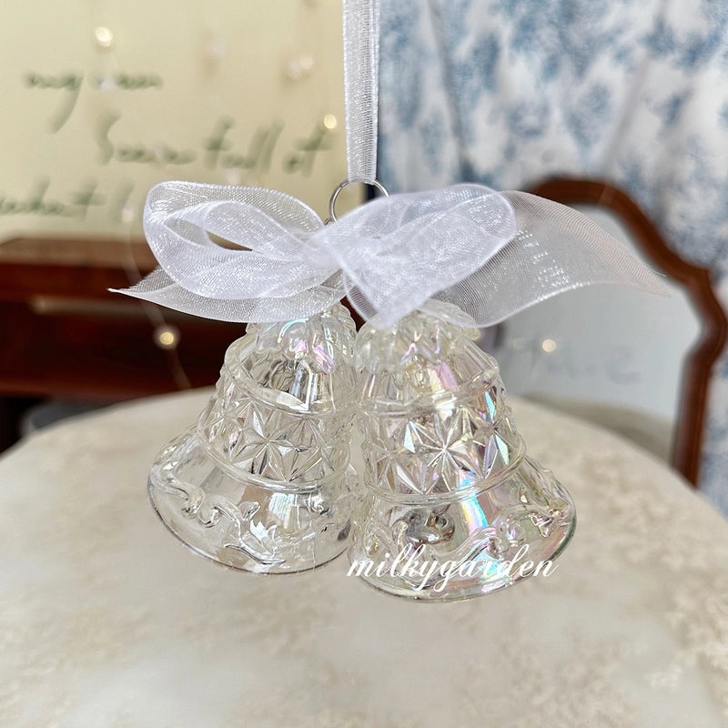 Milky Garden Glitter Christmas Tree Pendant Snowflake Star Angel Garland Hanging Ornament|Christmas Decorations
