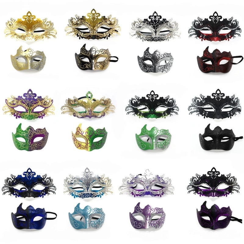 Mardi Gras Minimalist Geometric Plastic Party Mask | Party Supplies