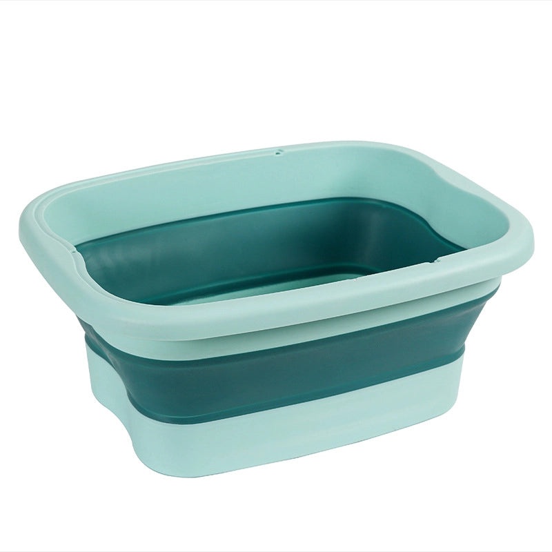 Minimalist Color Block Plastic Feet Washing Basin for Bathing | Bathroom Accessories