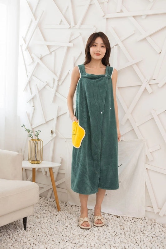 Starry Coral Fleece Bath Skirt Women’s Thick Absorbent Magic Wrap Towel Comfortable Home Bathrobe|Home & Bath>Bathrobes & Wraps