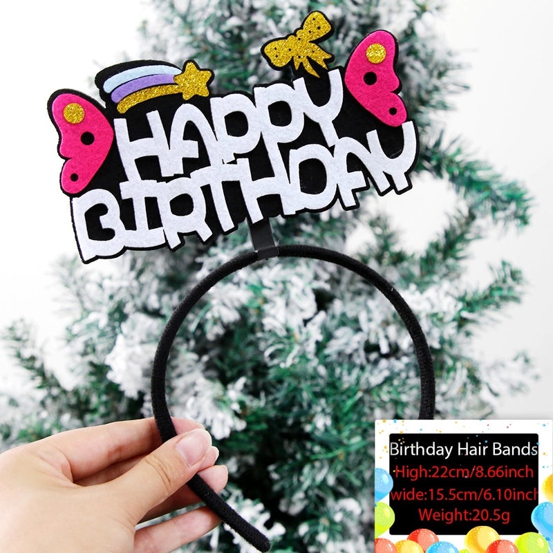 Birthday Party Hairband with Cute Classic Letter Design | Party Accessories