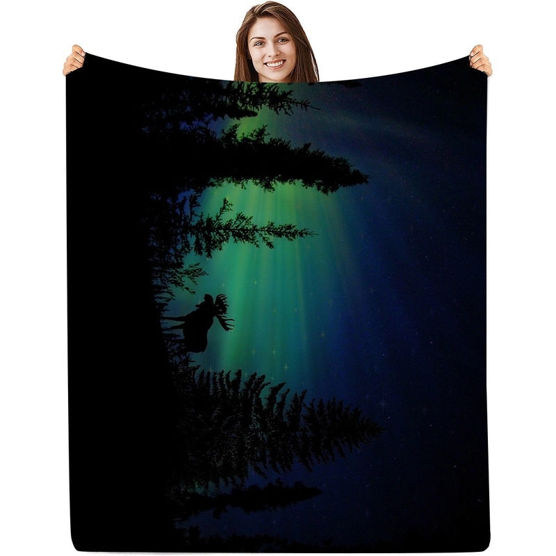 Halloween Floral Bat Skull Polyester Throw Blanket for Couch & Sofa | Home Decor