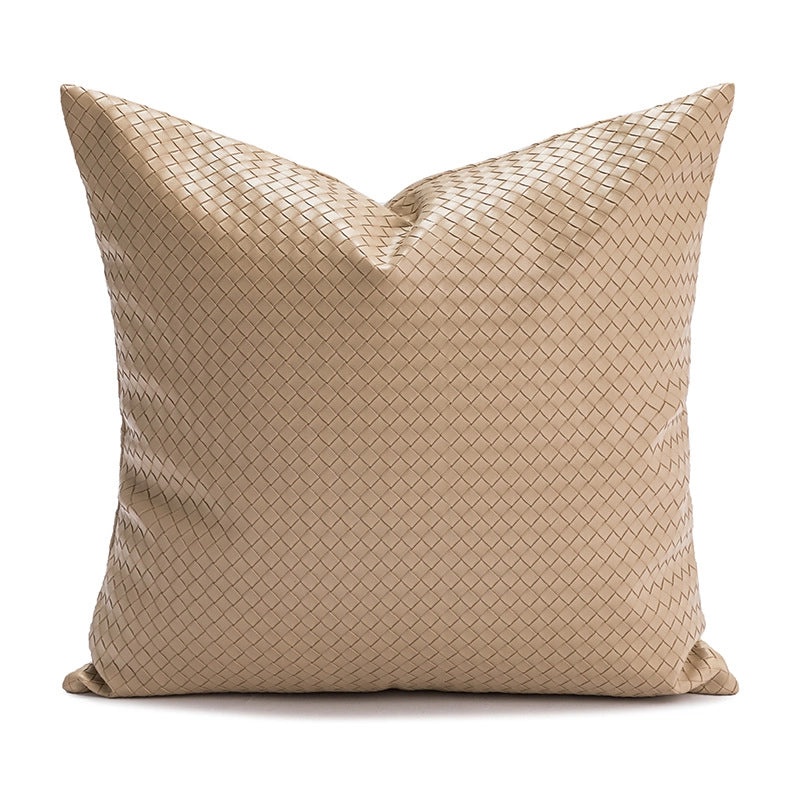 Elegant Simple Solid Color PU Leather Pillow Covers|Home Decor Accessories