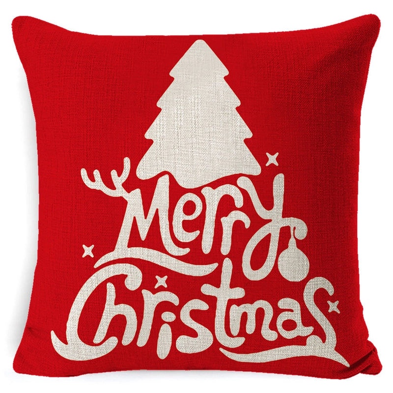 European Style Linen Christmas Pillow Cover for Sofa Cushion Cozy Home Decor|Home Decor & Accessories