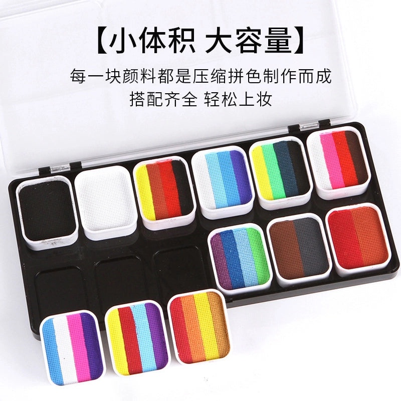 12-Color Face Paint Set for Kids Water-Soluble Safe Halloween Body Makeup|Children's Face Paint & Body Art