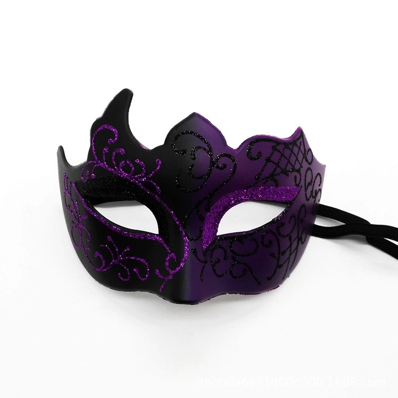 Mardi Gras Minimalist Geometric Plastic Party Mask | Party Supplies