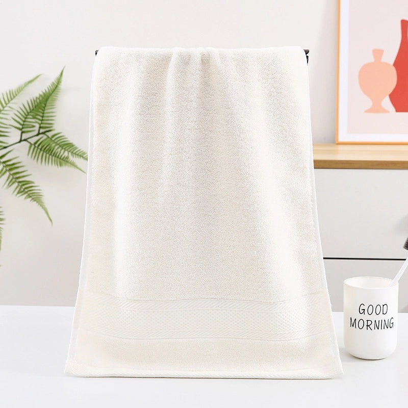 Pure Cotton Thickened Adult Face Towel with Watergrain Texture and Embroidered Logo|Home & Living Towels