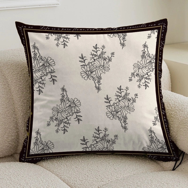 Plush Floral Velvet Cushion Covers for Sofa & Couch Decor|Home Decor
