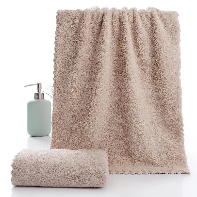 Soft and Absorbent Coral Fleece Bath Towel 70x140cm, High-Density Warm Home Towel | Bath Towels & Accessories