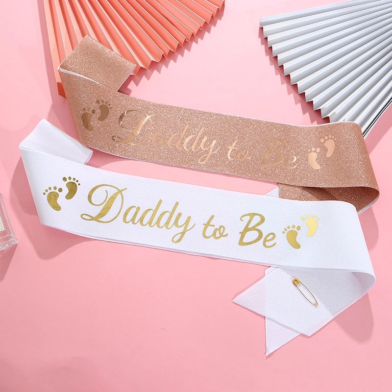 Mommy To Be Party Hair Band Ribbon Shoulder Strap Daddy To Be Etiquette Belt|Baby Shower Accessories