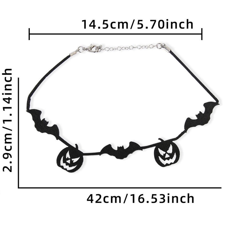 Halloween Spider Bat Skull Necklace Felt Pendant Funny Cool Party Accessory|Jewelry & Accessories