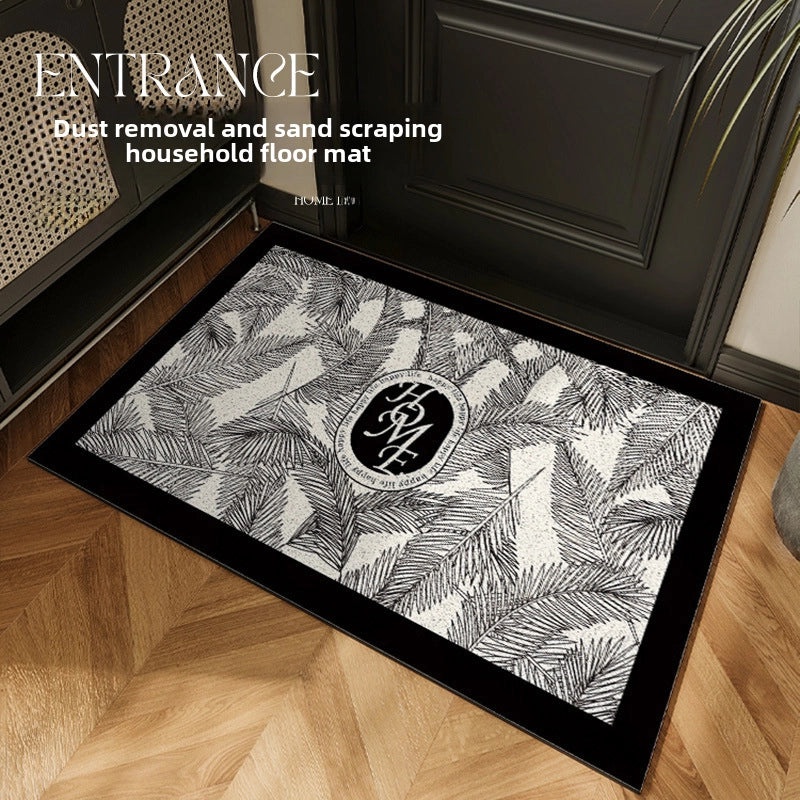 French Silk Ring Door Mat Entrance Dust Removal Mat High-Grade Stain-Resistant Foot Carpet|Home Decor & Rugs