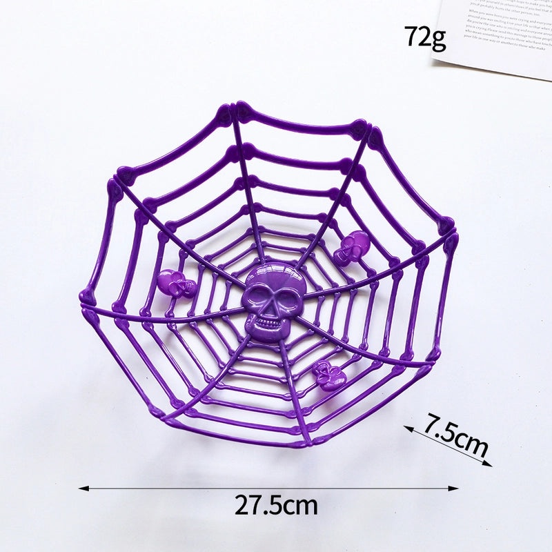 Halloween Spider Web Skull Candy Basket Cute Plastic Decorative Props|Home Decor