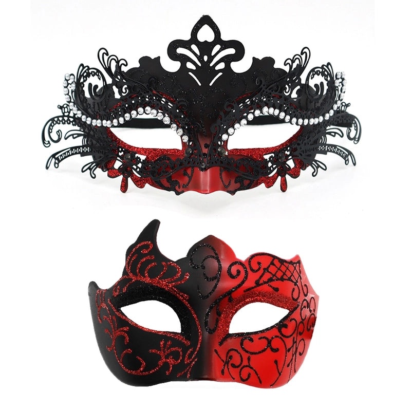 Mardi Gras Minimalist Geometric Plastic Party Mask | Party Supplies