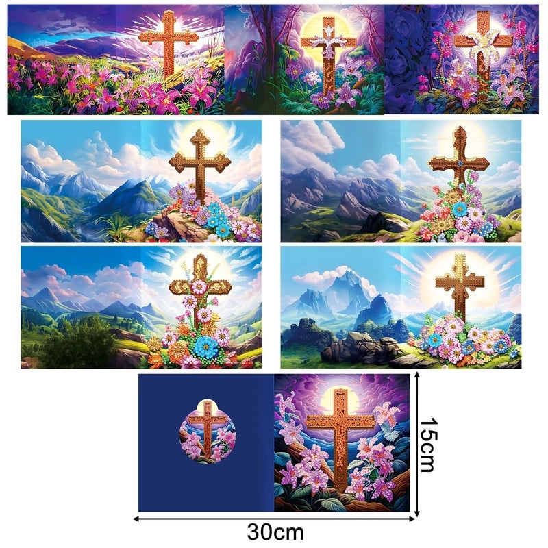 Christmas Diamond Painting DIY Greeting Card with Stickers and Hand Drill | Craft Supplies
