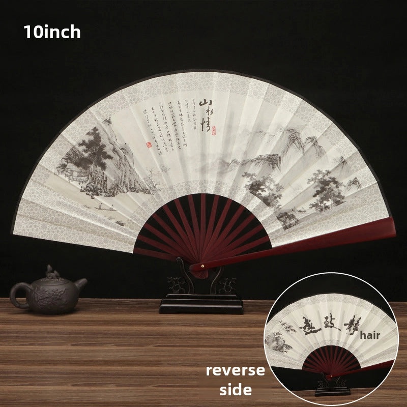 10 Inch Vintage Chinese Folding Fan for Advertising and Summer Promotion | Home & Garden > Fans & Cooling Appliances