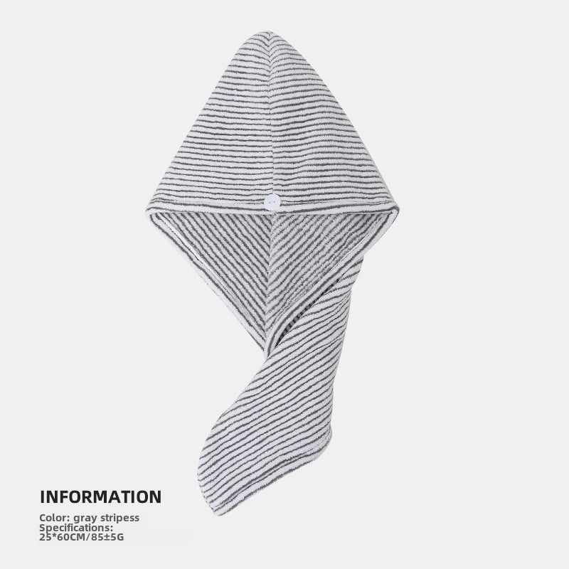 Coral Velvet Bamboo Charcoal Antibacterial Double-layer Hair Drying Towel Cap for Women | Hair Care Accessories