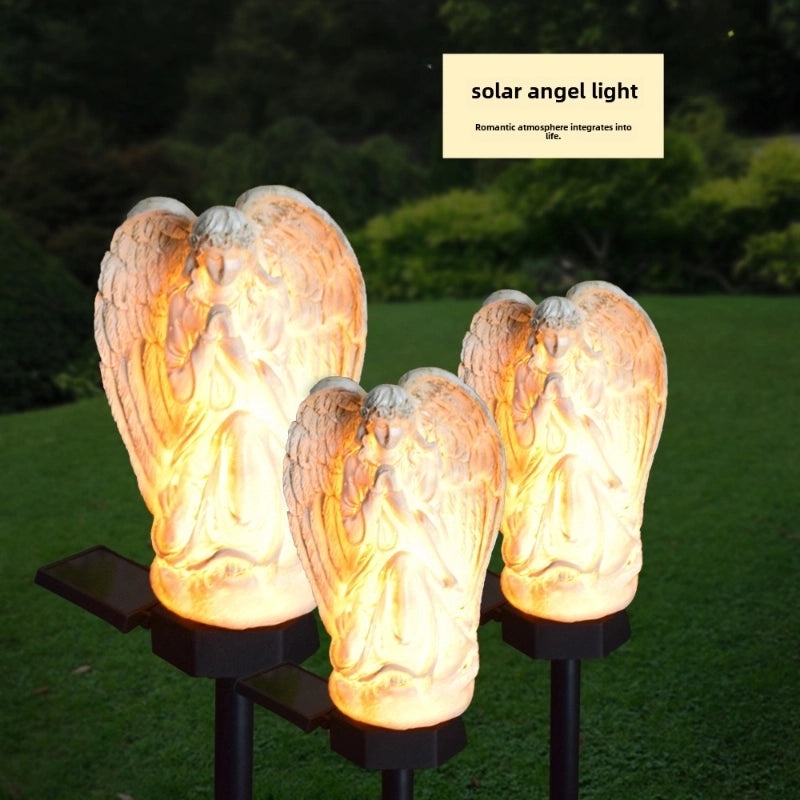 Solar-Powered Waterproof Resin Angel Lawn Light for Outdoor Garden Patio Decoration|Outdoor Garden Lighting