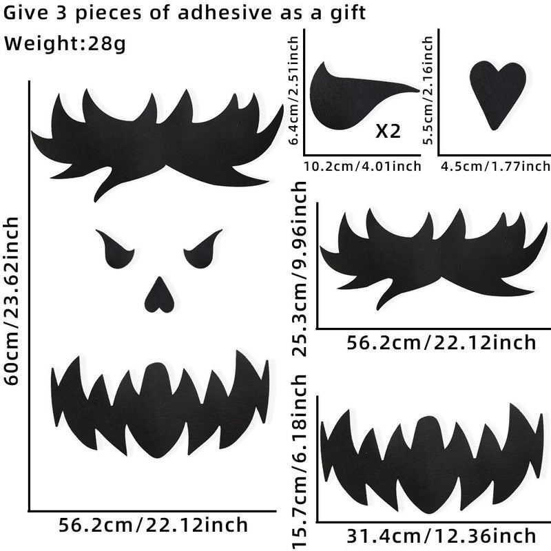 Halloween Minimalist Bat Letter Felt Door Sticker Cool Style Holiday Party Decor|Home Decor