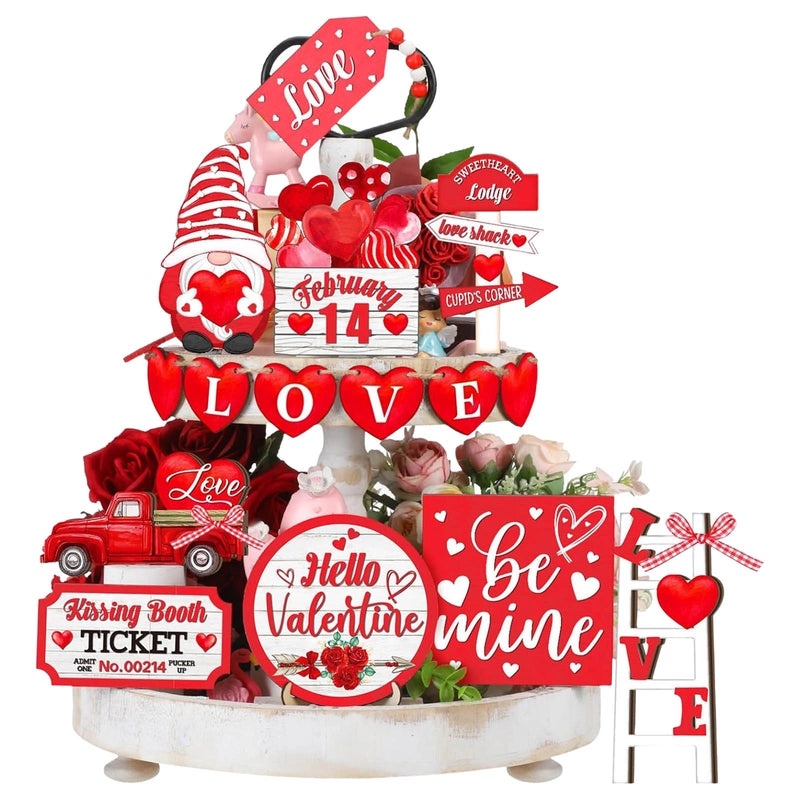 Minimalist Wooden Heart Letter Ornament for Valentine’s Day | Home Decor & Festive Decorations