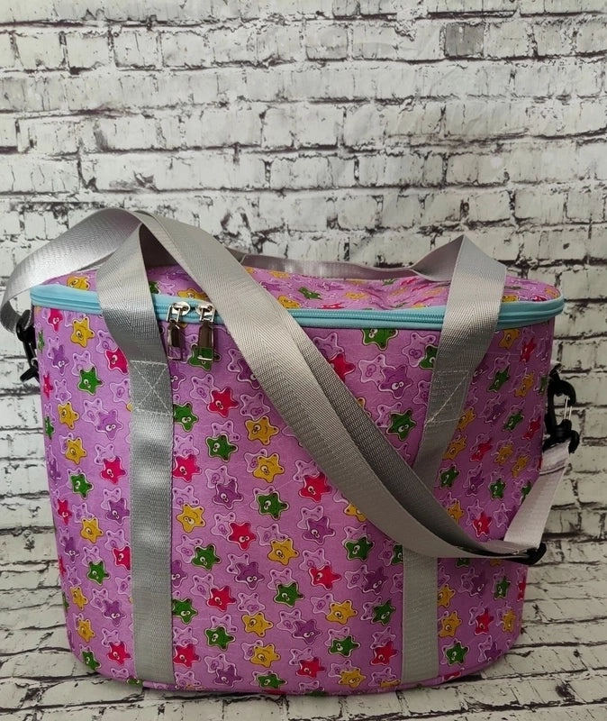 Stylish Rabbit Floral Leopard Print Canvas Picnic Tote with Aluminum Foil Lining|Outdoor & Picnic Bags