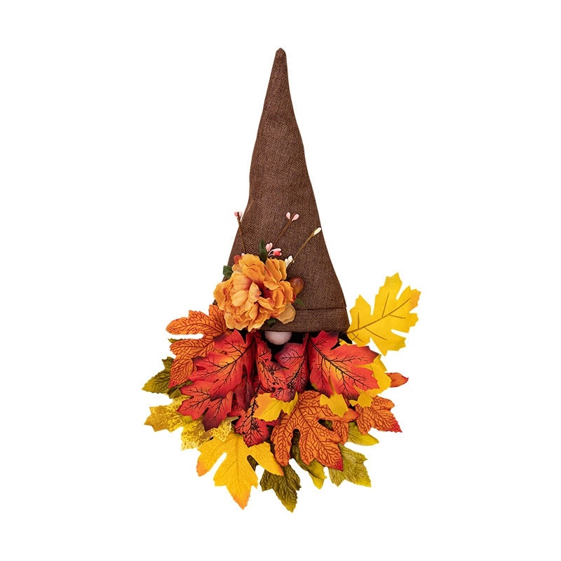 Thanksgiving Cute Doll Maple Leaf Door Hanger PVC Nonwoven Polyester Party Festival Decor|Home Decor