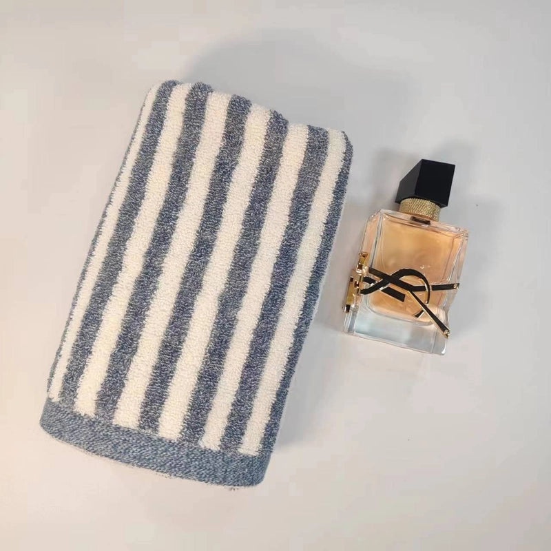 Pure Cotton Thickened Adult Face Towel with Watergrain Texture and Embroidered Logo|Home & Living Towels