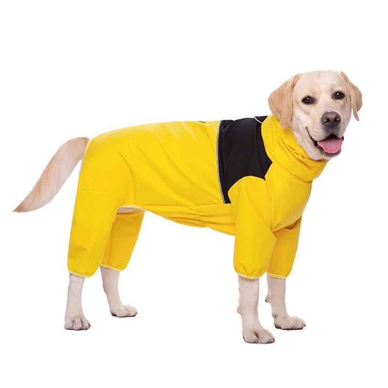 Waterproof Raincoat for Medium & Large Dogs Labrador Golden Retriever Pet Four-legged Jacket|Pet Apparel & Accessories