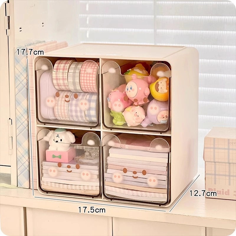 Cute Cartoon Pet Design Plastic Storage Box Organizer|Home Storage & Organization