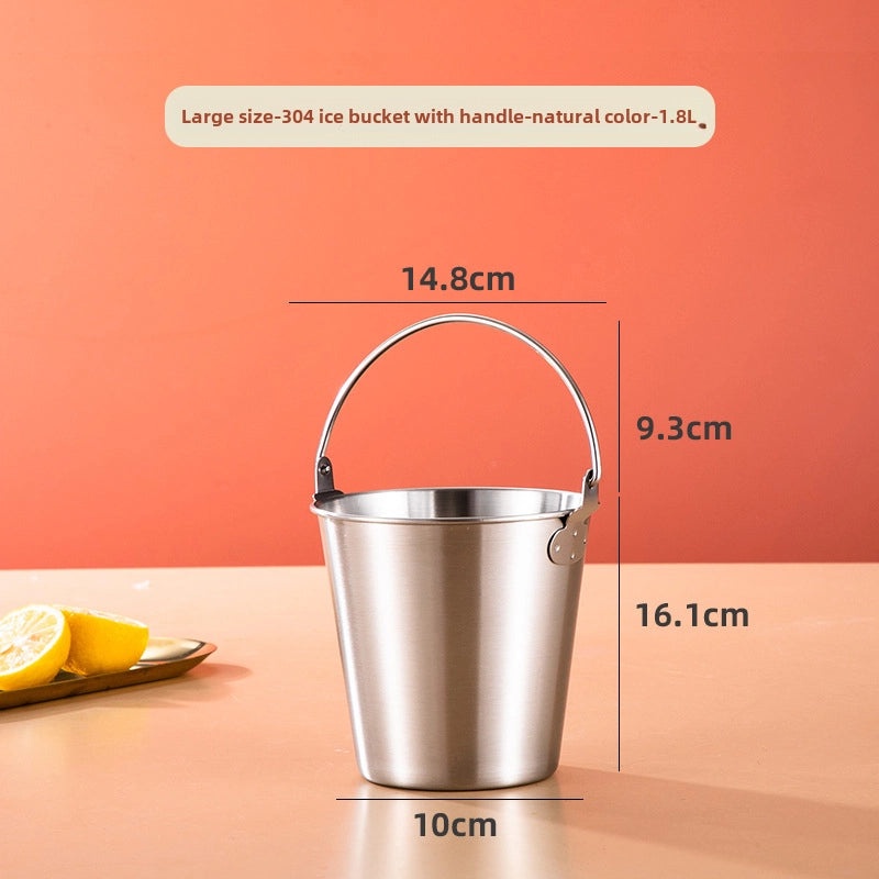 304 Stainless Steel Ice Bucket for Bar & Home Use | Kitchen & Dining Accessories
