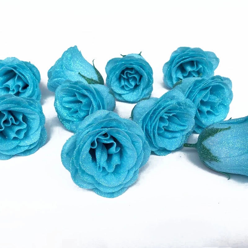 Shining Blue Gold Simulation Crystal Roses for 520 Tanabata Valentine's Day Gift|Jewelry & Accessories
