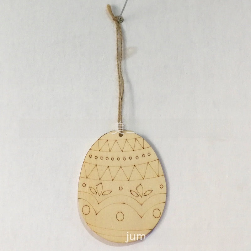 Colorful Wooden Easter Egg Pendant DIY Crafts Decorations for Office and Home | Home Decor & Craft Supplies