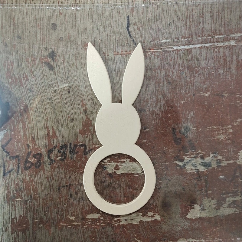 Easter Bunny Wooden Napkin Rings Decorative Tableware Holder Creative Office Craft Ornaments|Home Decor