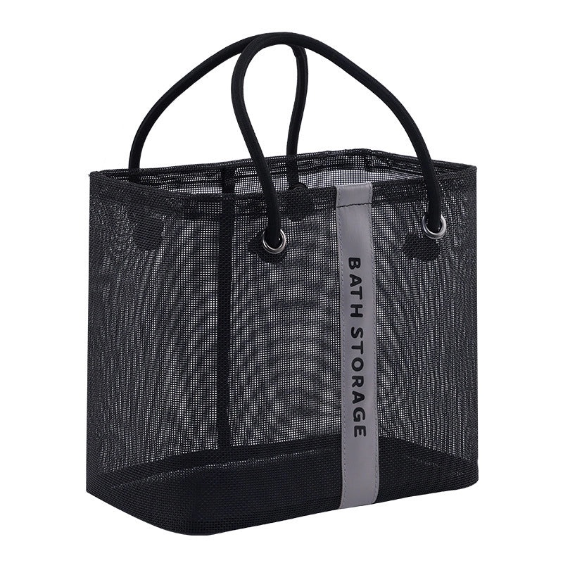 Minimalist Solid Color Mesh Plastic Storage Bag for Casual Elegant Use|Storage Bags & Organizers