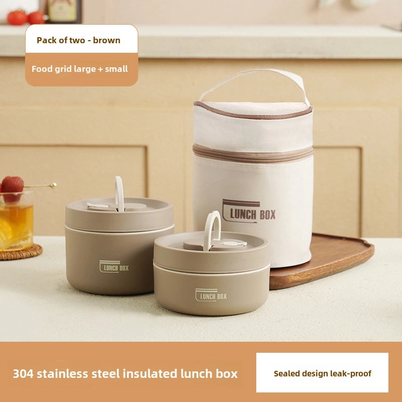 304 Stainless Steel Lunch Box with Soup Bowl | Portable Multi-Layer Insulated Lunch Box for Students | High Color Value|Kitchen & Dining